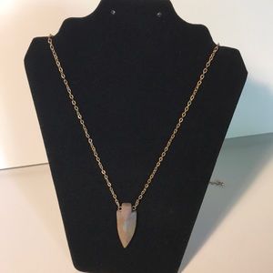 Stone Arrowhead Long Necklace